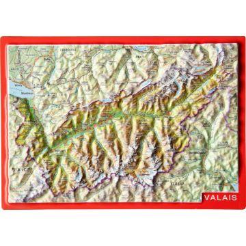 Valais carte postale en relief