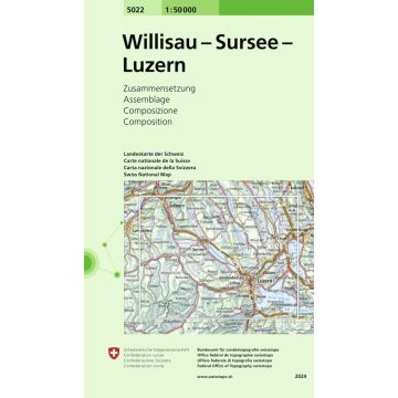 5022 Willisau - Sursee - Luzern 1:50 000 / Swisstopo