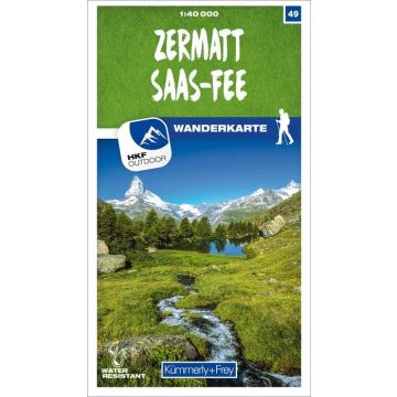 Carte pédestre 49 Zermatt Saas-Fee 1:40 000 / Kümmerly & Frey