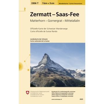 3306 T Zermatt-Saas-Fee Wanderkarte 1:33 333 