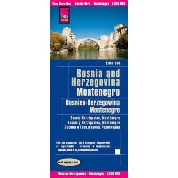 Strassenkarte Bosnien-Herzegowina Montenegro 1:350 000 / Reise Know-How