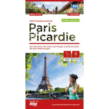 Velokarte ADFC F-PIC Paris Picardie 1:150 000  / BVA