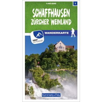 Wanderkarte 1 Schaffhausen Zürcher Weinland 1:40 000 / Kümmerly & Frey
