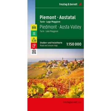 Strassenkarte Piemont Aostatal 1:150 000 / Freytag & Berndt