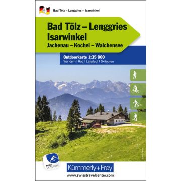 Carte de randonnée Bad Tölz - Lenggries Isarwinkel 1:35 000 / Kümmerly & Frey Outdoorkarte 04 
