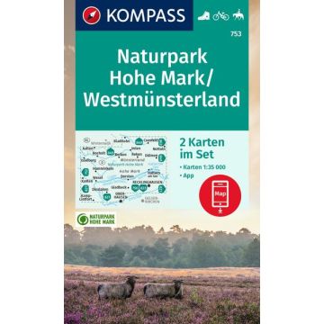 Wanderkarte Kompass 753 Naturpark Hohe Mark 1:50 000