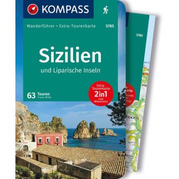 Wanderführer Sizilien und Liparische Inseln mit Wanderkarte / Kompass 