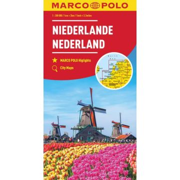 Carte routière Pays-Bas 1:200 000 / Marco Polo