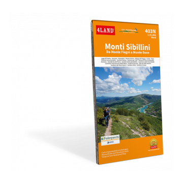 Carte pédestre Monti Sibillini Nord + Süd 1:25 00 (2 Karten) / 4Land