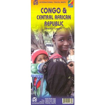 Carte routière Congo, Democratic Republic of Congo & Central African Republic 1:2 Mio, / ITMB
