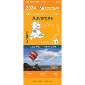 Carte routière Michelin 522 Auvergne 1:200 000 