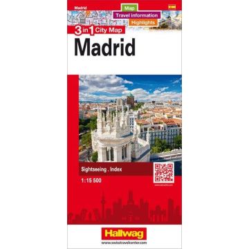 Stadtplan Madrid 3in1 City Map 1:15 500 / Hallwag