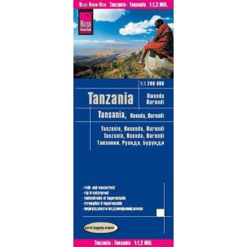 Strassenkarte Tansania Ruanda Burundi 1:1 200 000 / Reise Know-How