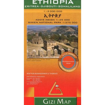 Carte routière Ethiopia 1:2 Mio. / Gizi Map