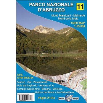 Wanderkarte Parco Nazionale d'Abruzzo 1:25 000 Nr 11 / Il Lupo