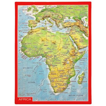 Afrique carte postale en relief