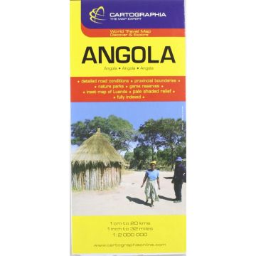 Strassenkarte Angola 1:2 Mio. / Cartographia