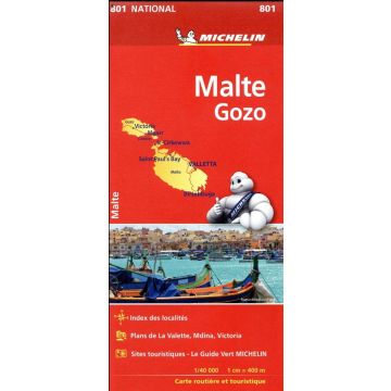 Carte routière Michelin 801 Malte / Malta Gozo 1:40 000