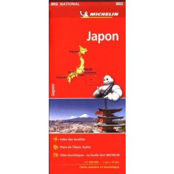Strassenkarte Michelin 802 Japon 1:1 500 000