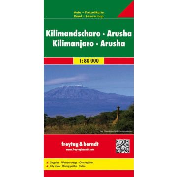Carte routière Kilimanjaro Arusha 1:80 000 / Freytag & Berndt