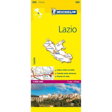 Strassenkarte Michelin 360 Lazio 1:200 000