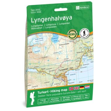Carte de randonnée 3026 Lyngenhalvoya 1:50 000 / Nordeca Topo 3000 