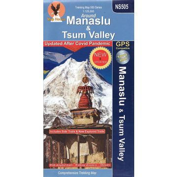 Trekking Map Around Manaslu & Tsum Valley 1:125 000 / Nepa Maps