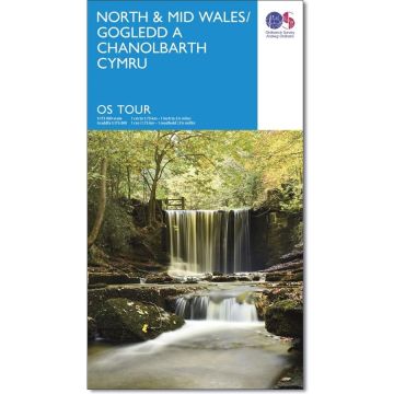 Strassenkarte North & Mid Wales 1:175 000 / OS Tour 10