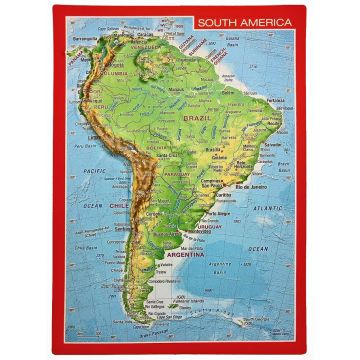 Amérique du Sud carte postale en relief
