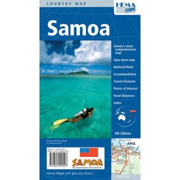 Strassenkarte Samoa 1:200 000 / Hema