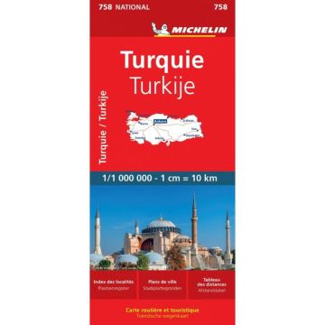 Carte routière Michelin 758 Turquie 1:1 000 000 
