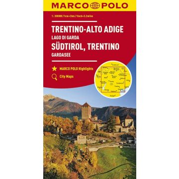 Strassenkarte Südtirol Trentino 1:200 000 / Marco Polo Italien 3