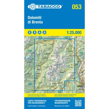 Carte de randonnée Tabacco 053 Dolomiti di Brenta 1:25 000