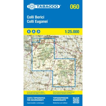 Wanderkarte Tabacco 060 Colli Berici Colli Euganei 1:25 000