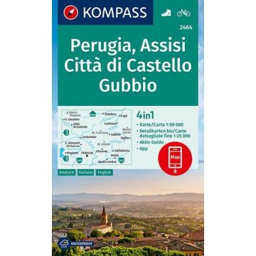 Wanderkarte Kompass 2464 Perugia Assisi 1:50 000 