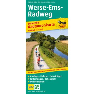 Velokarte Werse-Ems-Radweg 1:50 000 / Publicpress