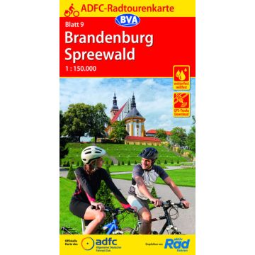 Velokarte ADFC 9 Brandenburg Spreewald 1:150 000 / BVA 