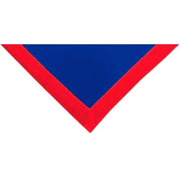 Halstuch blau Rand rot 2 cm