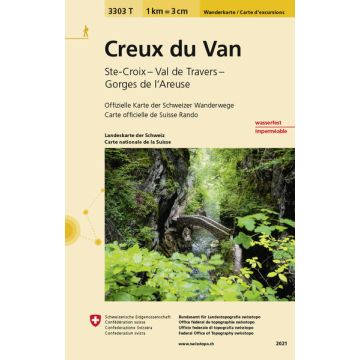3303 T Creux du Van Wanderkarte 1:33 333 