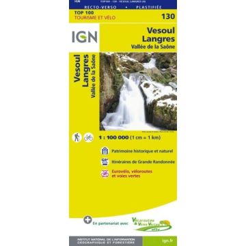 Topographische Karte IGN 130 Vesoul Langres 1:100 000
