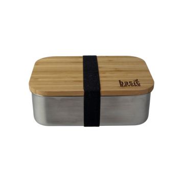 Boîte alimentaire BasicNature Bamboo acier 