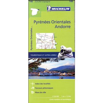 Strassenkarte Michelin 146 Pyrénées orientales Andorre 1: 150 000