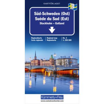 Strassenkarte Schweden 3 Süd-Schweden (Ost) 1:250 000 / Kümmerly & Frey
