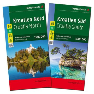Strassenkarte Kroatien Nord & Süd 1:200 000 (2 Karten im Set) / Freytag & Berndt