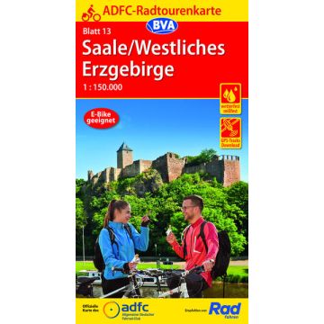 Velokarte ADFC 13 Saale Westliches Erzgebirge 1:150 000 / BVA