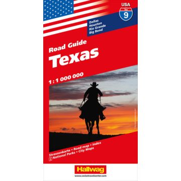 Strassenkarte Texas 1:1 Mio. Road Guide USA 9 / Hallwag