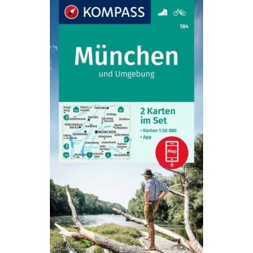 Wanderkarte Kompass 184 München & Umgebung 1:50 000 (2 Karten im Set)