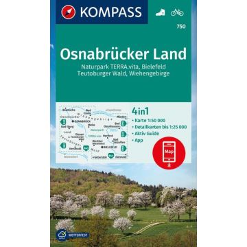 Wanderkarte Kompass 750 Osnabrücker Land 1:50 000