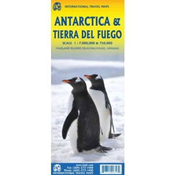 Carte routière Antarctica 1:7 Mio. / Tierra del Fuego 1:750 000 / ITMB