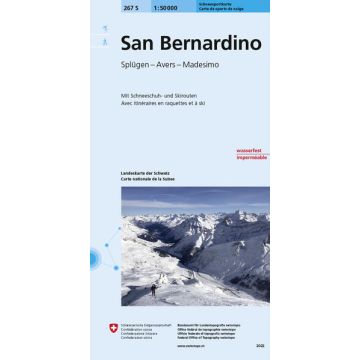 267 S San Bernardino Carte de randonnée à ski 1:50 000